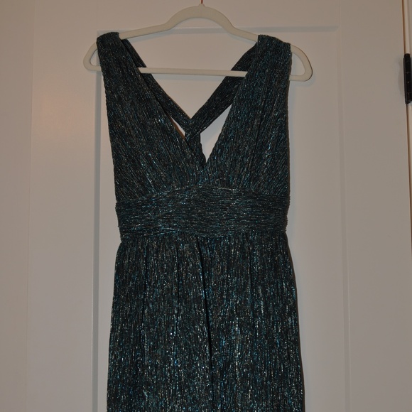 Lulus Green and Gold TIe Back Dress Size L - Picture 1 of 3